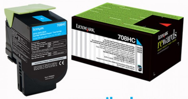 Lexmark 708HC Cyan High Yield Toner Cartridge